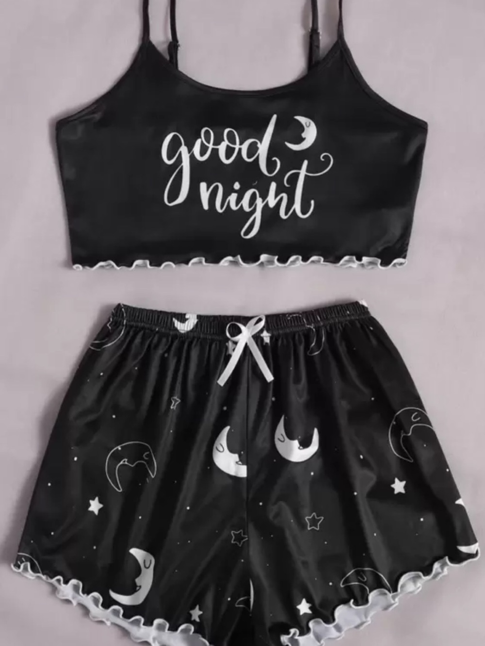 Good Night Black Moon Pajama Set